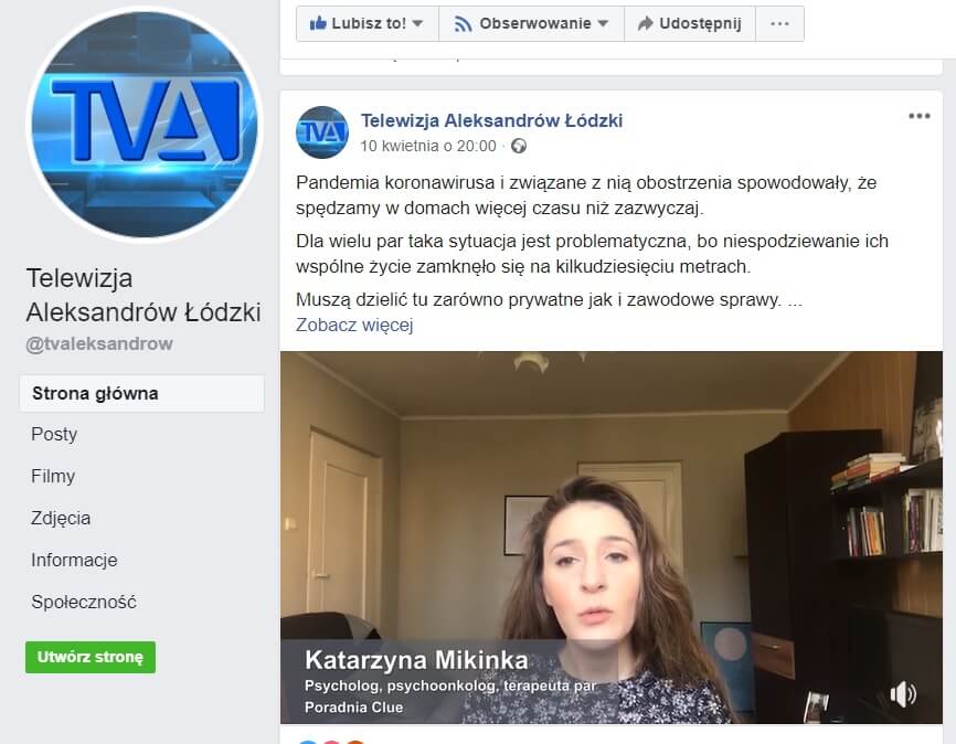 Para w czasie izolacji- materiał do TV Aleksandrów